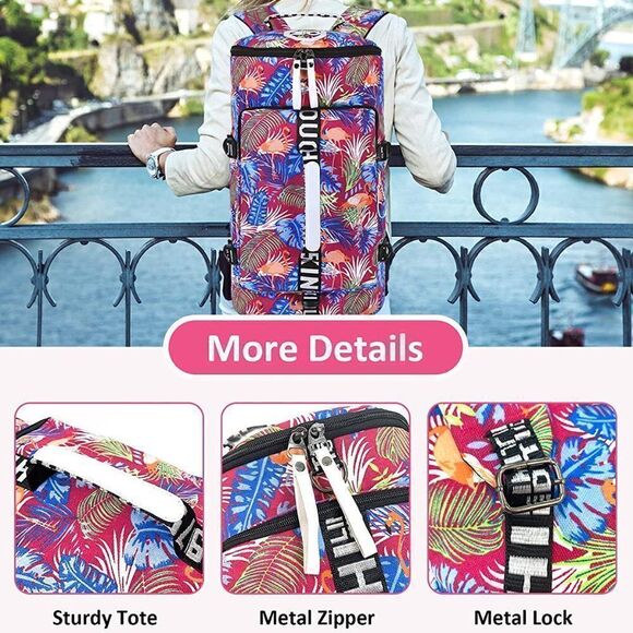 40L Sling Gym Sport Bag Backpack Duffle Bag Weekender Bag Water-resistant Travel - Picture 2 of 6